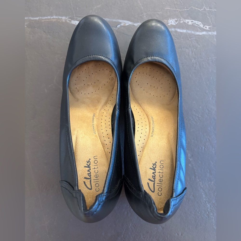 Clarks Collection Ultimate Comfort Women’s Black Pumps, SZ 9.5
